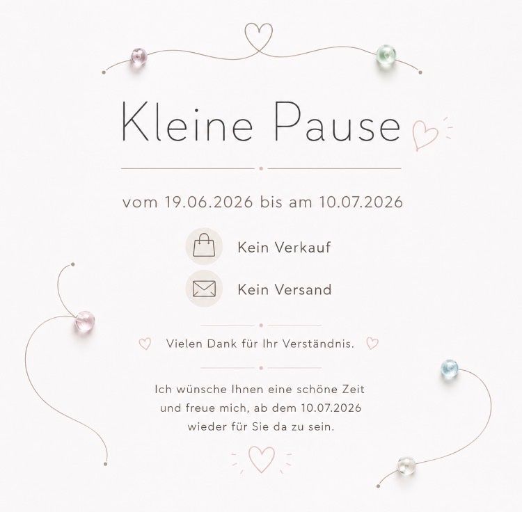 Perle (finte): *Sommerpause * – Nuovo (secondo la descrizione) da Zuerich venduto da Perlen-Decor