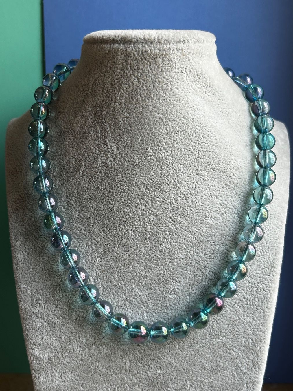 Catenine: Murmeln-Kette Meerblau (44cm) – Usato da Dittingen venduto da Bellevista