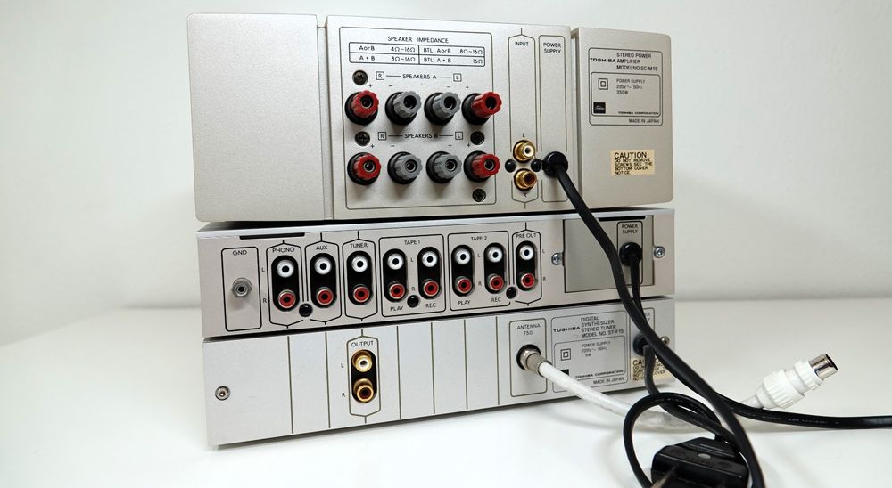 Ampli HiFi Vintage Toshiba Aurex – SC-M15, SY-C15, ST-T10L – Révisé Et Garanti 1 An
