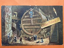 1914 Alte Ansichtskarte Heidelberg, grosses Fass, Rarität!