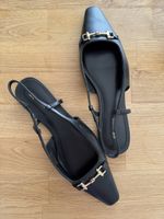 Elegante H&M Ledersandalen Gr. 39 schwarz, neuwertig