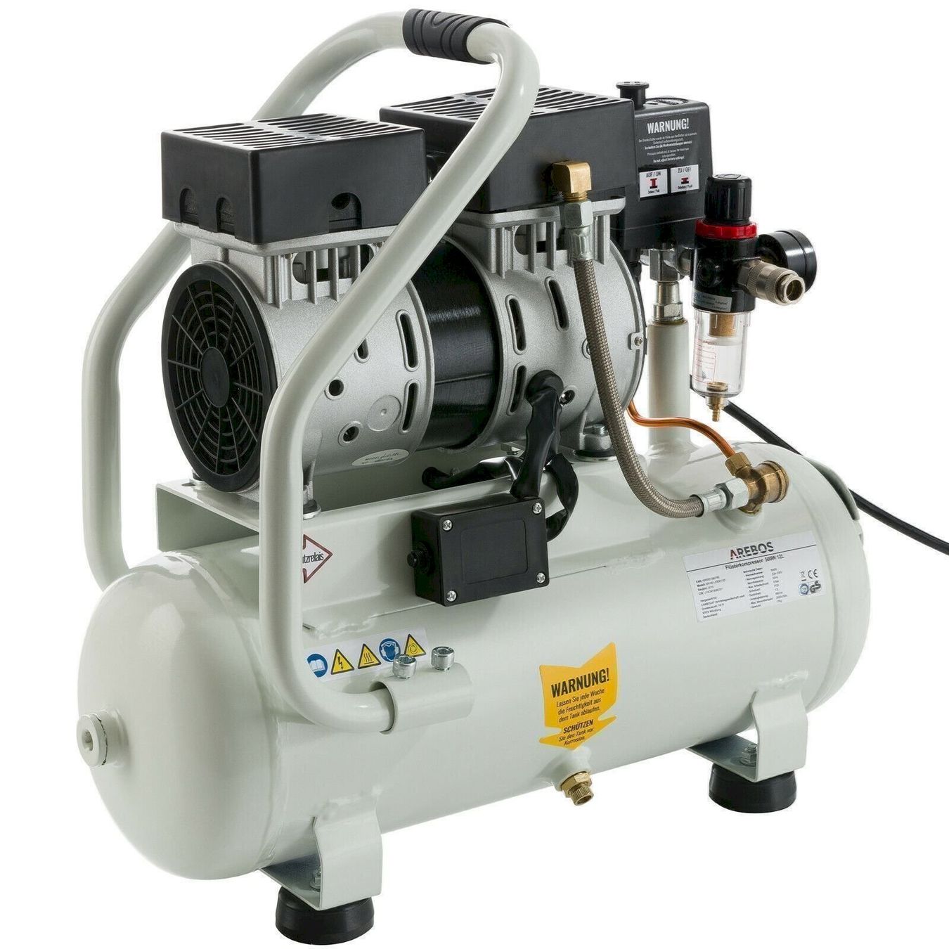 Compressori: Arebos Druckluft Flüster Kompressor 500W – Nuovo e nell'imballaggio originale da Bottighofen venduto da zaap 1
