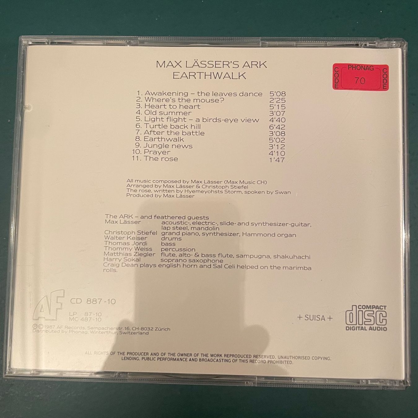 CD: MAX LÄSSER-EARTHWALK – Usato da Rorschacherberg venduto da CD-Roli 1
