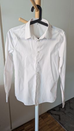 Hemd H&M weiss Langarm Grösse 164 top Zustand
