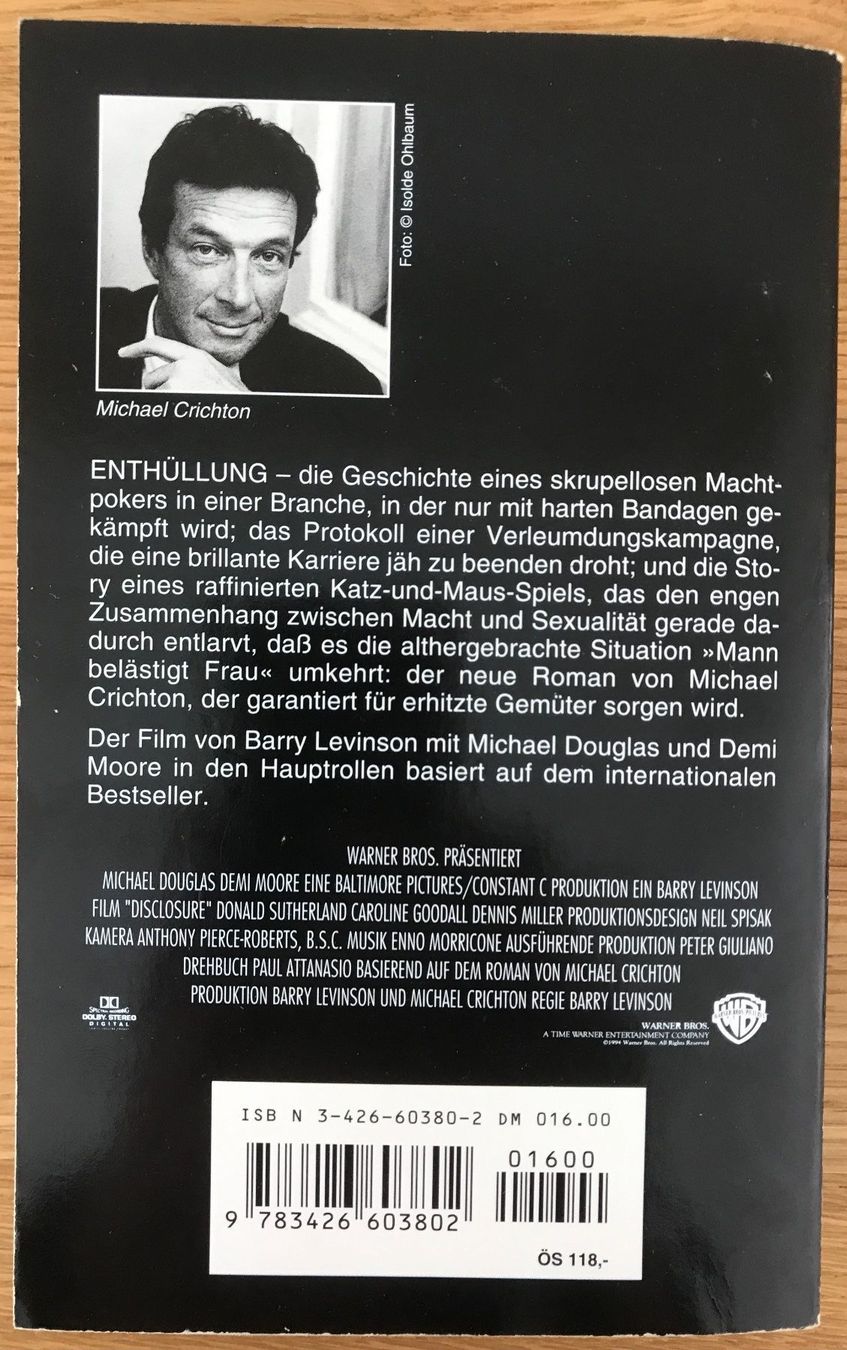 Libri: Michael Crichton - Enthüllung – Usato da Eglisau venduto da felix_ch 1
