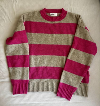 Brauner/Pinker Streifenpulli von Brownie, Gr. XXS