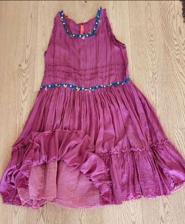 Merveilleuse robe en pure soie rose EWA I WALLA, Gr. M/ L