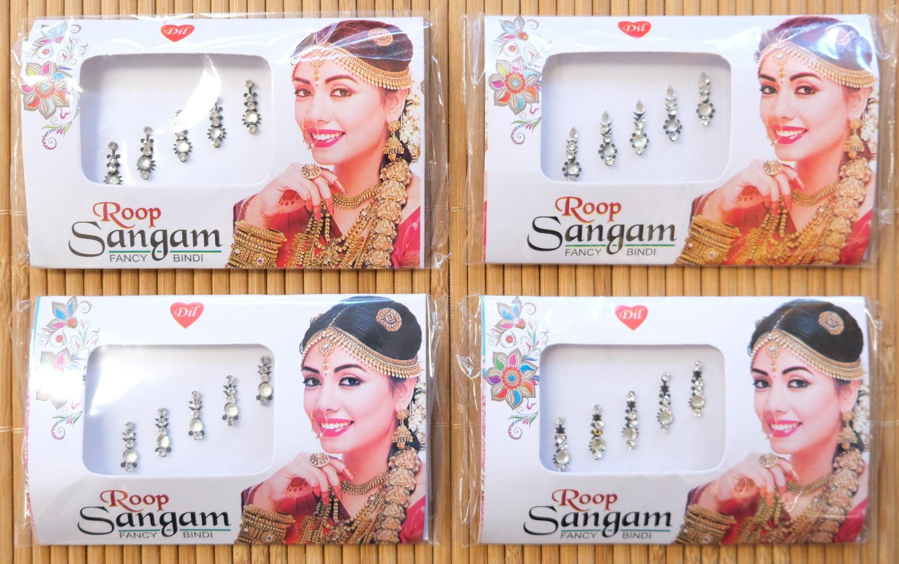 Make-up: Set 4x Bindi Stickers selbstklebender Gesichts Schmuck – Nuovo (secondo la descrizione) da Zürich venduto da Masala-Oase