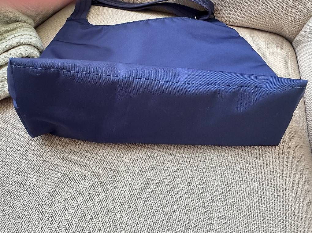 Longchamp Borse: Longchamp Umhängetasche Stoff&Leder dunkelblau – Usato da Muttenz venduto da einfach-schoen 1