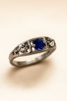 Bague saphir artificiel taille 54
