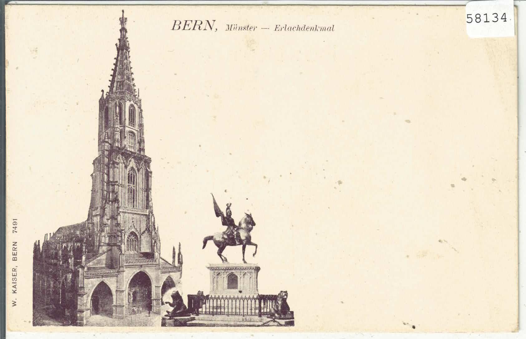 Cartoline postali: Bern - Münster - Erlachdenkmal – Usato da Ettingen venduto da Kartenplanet