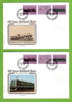 1982 FDC 100 Jahre Gotthardbahn 3 FDC + 1 Maximumkarte