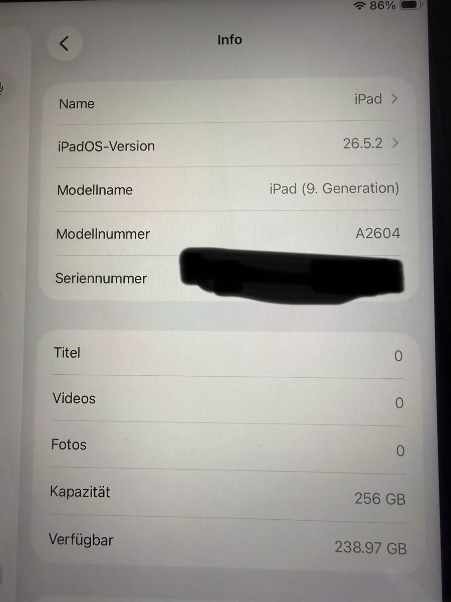 Apple Tablet PC: IPad 9. Generation 256GB – Usato da Waldkirch venduto da chrigisg 4
