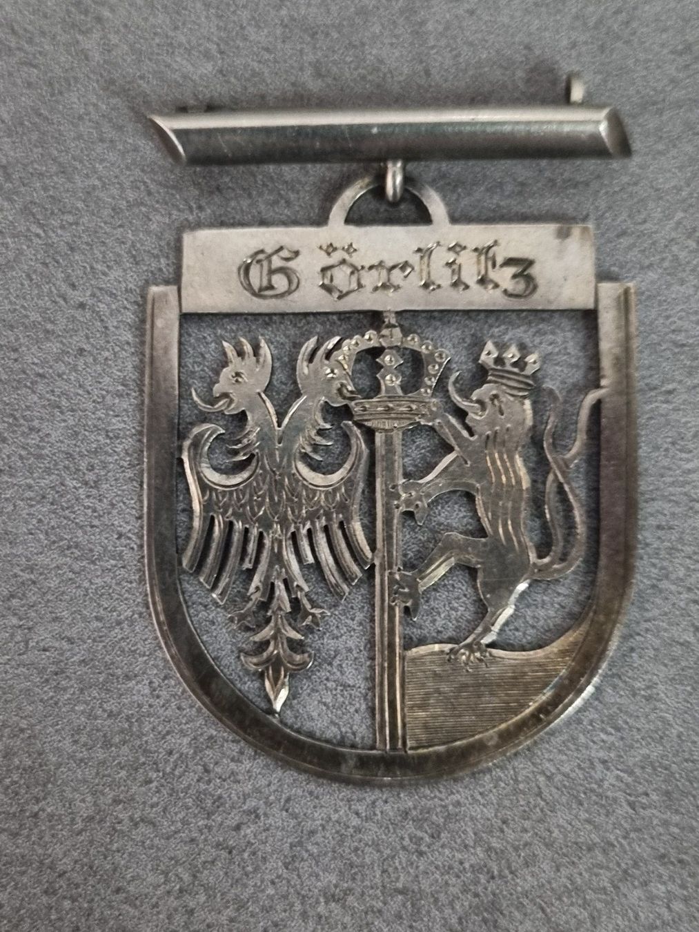 Placchette & Badge: Antike "Görlitz" Brosche/Anstecknadel, Silber 900er – Usato da Lenzburg venduto da freedomky