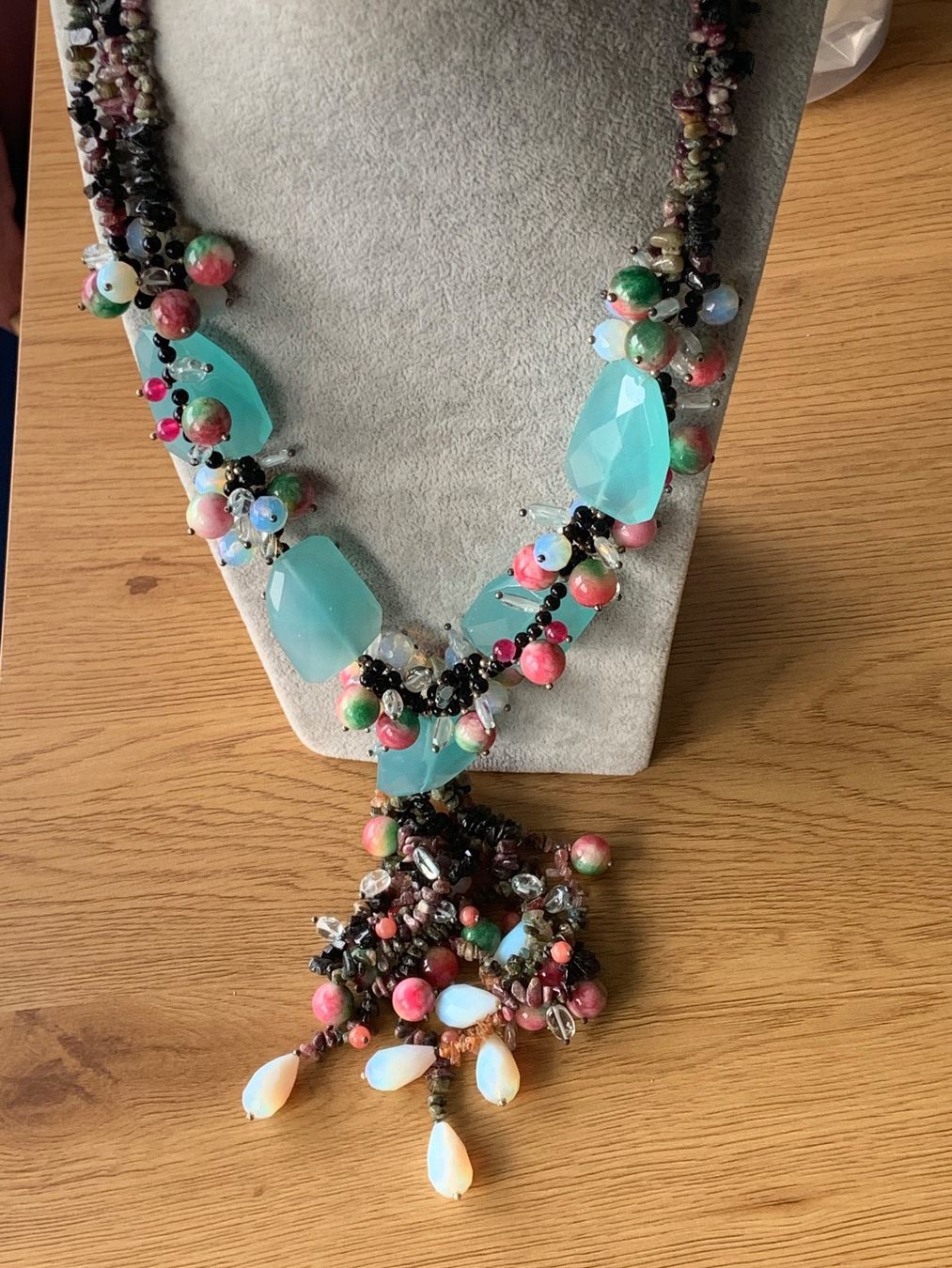 Catenine: Spektakulär auffällige Steinkette!! (63 cm) – Usato da Laufen venduto da Bellebellezza 2