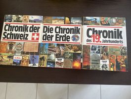 3 Chronik Bücher Schweiz Erde 19. Jahrhundert gebraucht