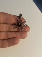 Vintage Sonnen Anhänger Silber
