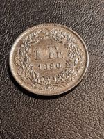 SCHWEIZER MÜNZE 1 FRANKEN 1990 KLEINE AUFLAGE