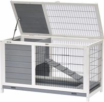 Kleintierstall Easy grau / weiß