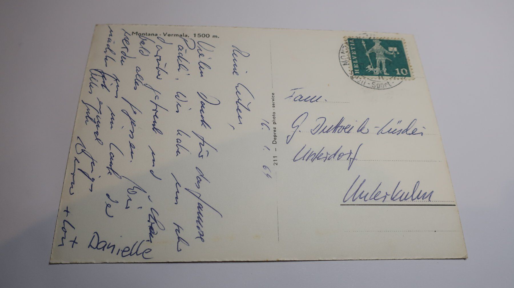Ansichtskarten: Montana Vermala 1964 – Gebraucht aus Cormoret von Pascalll2001 2