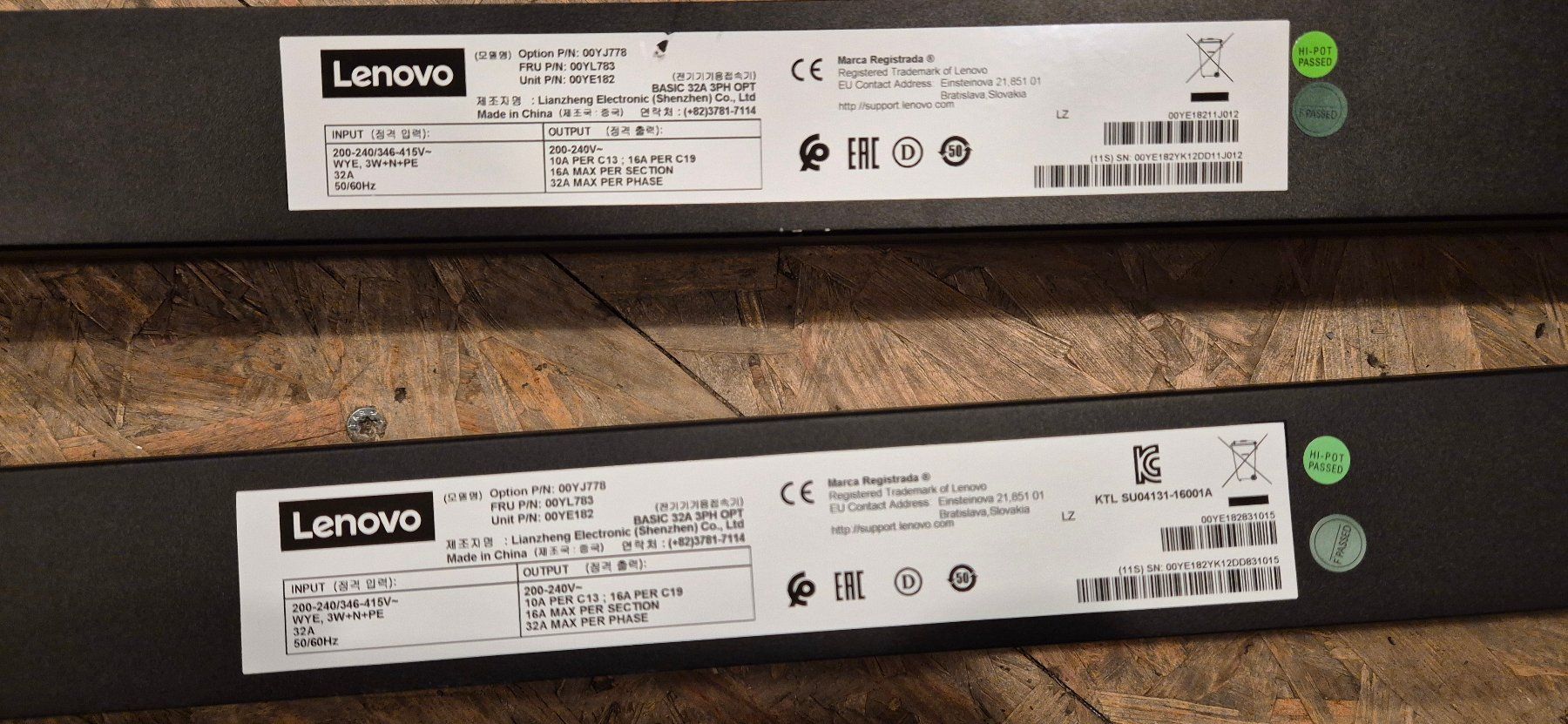 Componenti elettronici: 2 Distributeur multiprises Lenovo 32A  00YE182 – Usato da Mollens VD venduto da djoul01 3