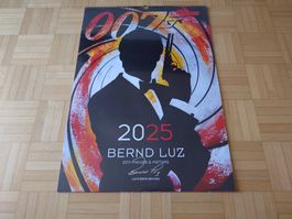 Bernd Luz: James Bond 007 Kalender aus 2025 mit Autogramm