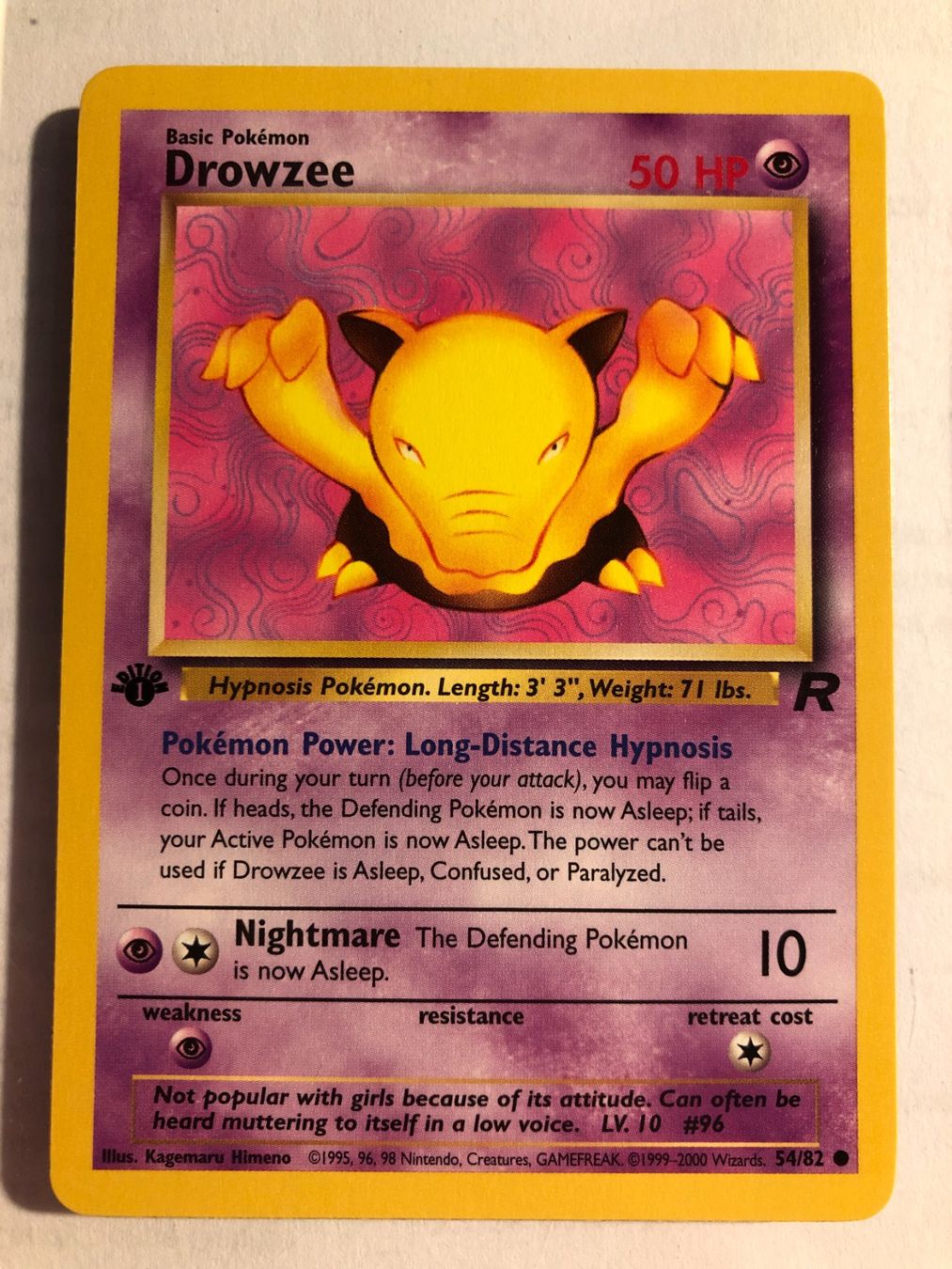 Carte collezionabili: Drowzee 1st Team Rocket - MINT - ab 1.- – Usato da Giubiasco venduto da dan_pr8b