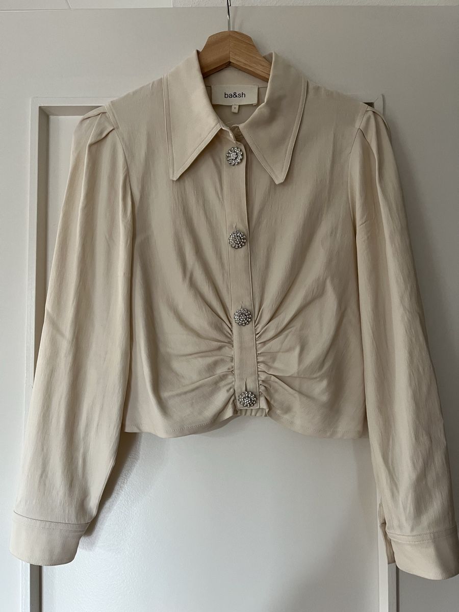 Ba&Sh Camicette: ba&sh ecru cropped blouse – Nuovo (secondo la descrizione) da Lausanne venduto da NoraPlethora 1