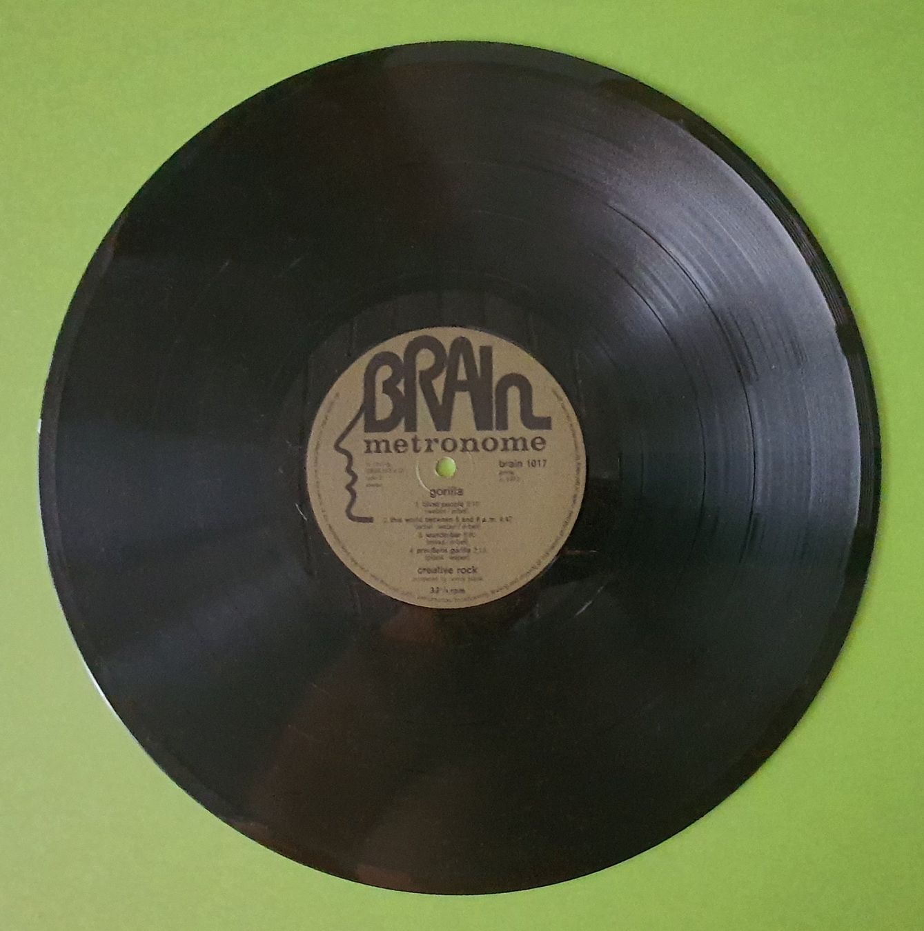 Dischi in vinile: Gorilla-Creative Rock -Brain Metronome 1017-1972 / 380 – Usato da Grenchen venduto da sale.manager 4