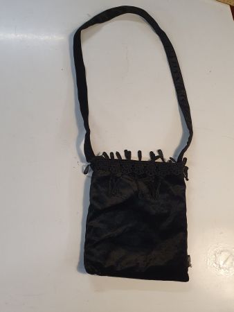Damenhandtasche Samt schwarz
