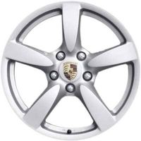 Porsche Cayman 987.1 4 Felgen silber 5 Speichen mit Reifen !