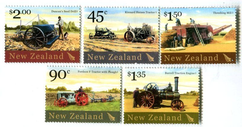 Alle Briefmarken: Briefmarken "Traktoren". Neuseeland. – Neu und originalverpackt aus Basel von Butsch5