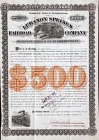 Lebanon Springs Railroad Company - 1881