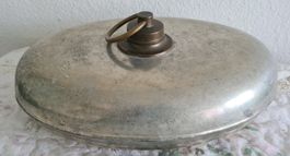 Antike Bettflasche Bettpfanne Metall, ca.27x20 cm