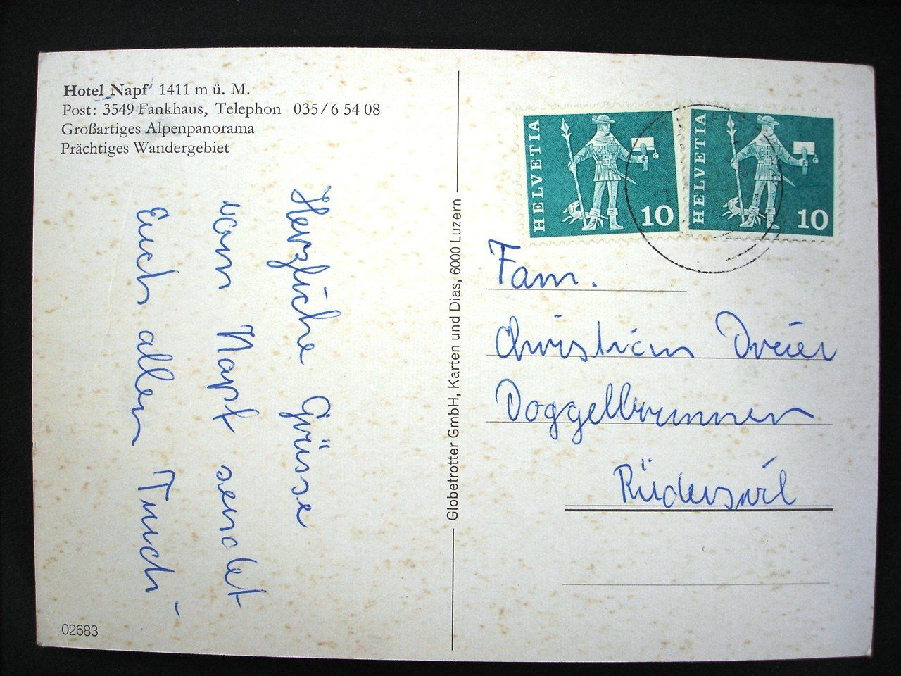 Cartes postales: FANKHAUS Hotel Napf – D'occasion à Jona par philajona 1