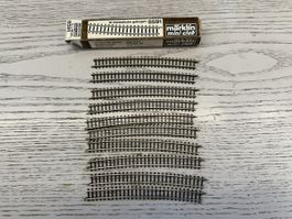 Märklin 8591 Gebogenes Gleis 10x