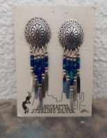 Sterlingsilber-Concho-Ohrhänger, kanadischen Ureinwohner