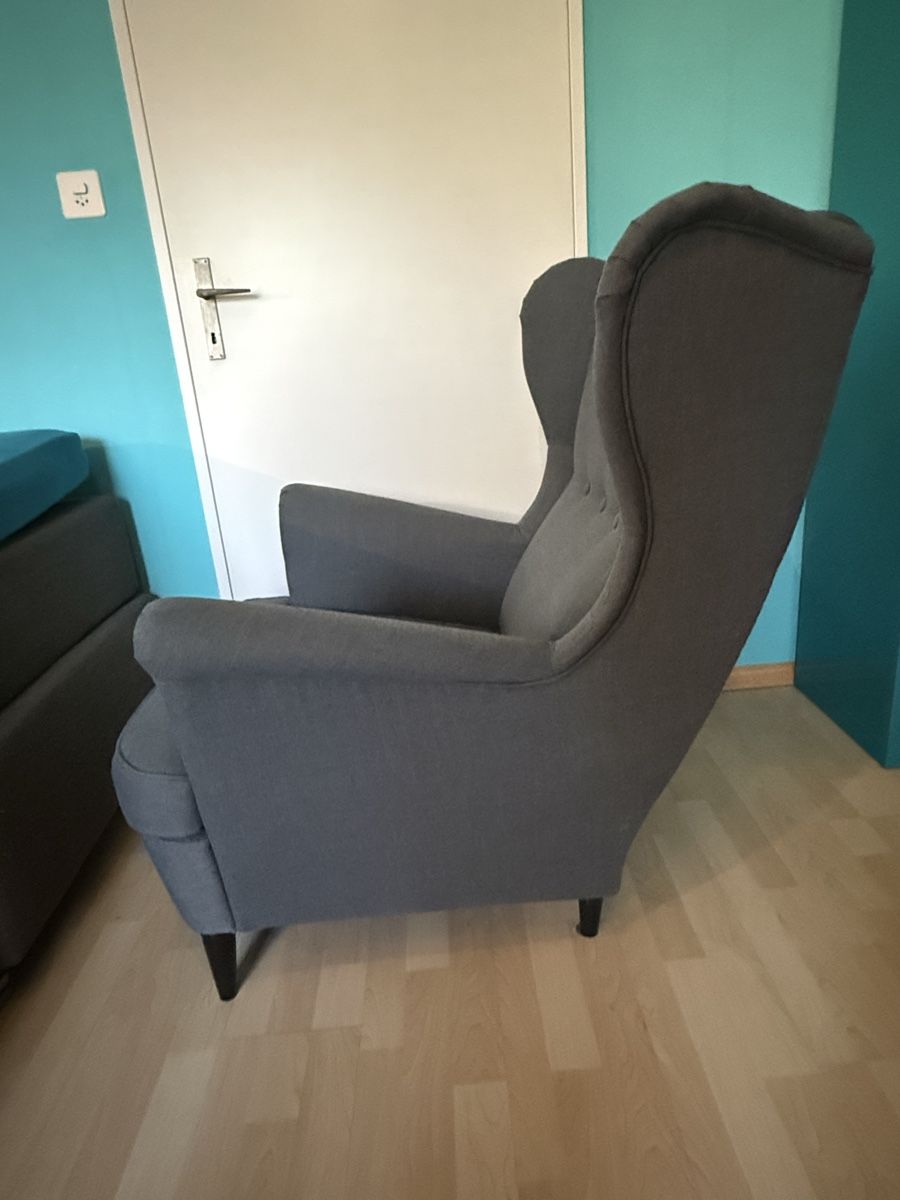 Ikea Sessel: Sessel grau Stoff Strandmon – Gebraucht aus Pratteln von Nicichi21 2