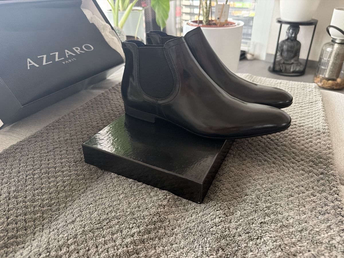 Azzaro Chaussures hommes: Bottines Azzaro cuir noir taille 41 neuves – Neuf avec emballage d'origine à Villaz-St-Pierre par nob_6wsx 1