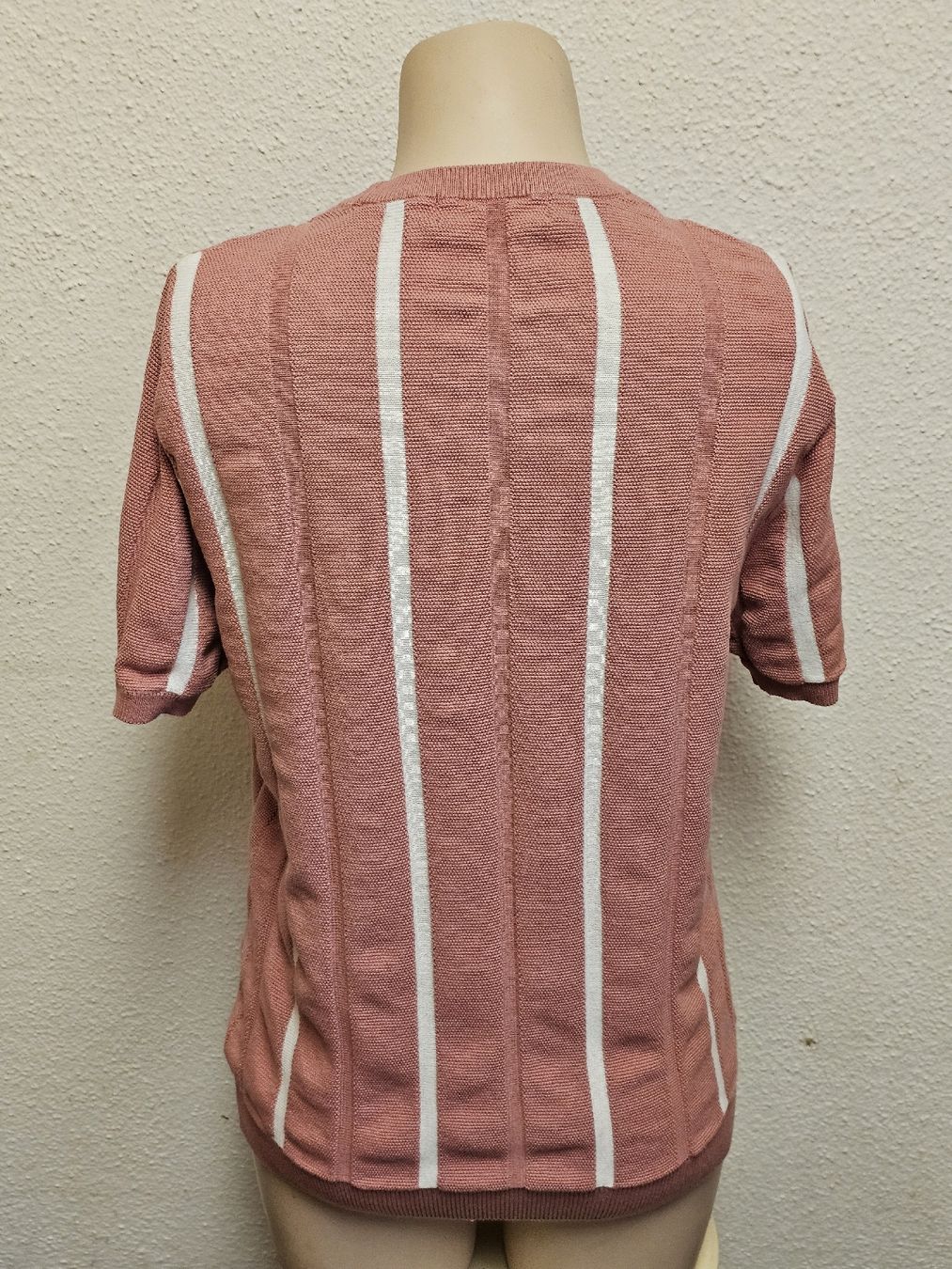 Primark T-Shirts: PRIMARK Damen Strickshirt Altrosa Weiß Gestreift Gr. M – Gebraucht aus Urdorf von ole_mrp9 2