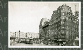 AK sw Paris F Gare de l’Est, Bd de Sébastopol,Tram 8 ≈ 1910