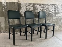 3 Vintage Metall Stühle US Army USA 50er Jahre 