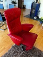 Relax TV Sessel Leder rot