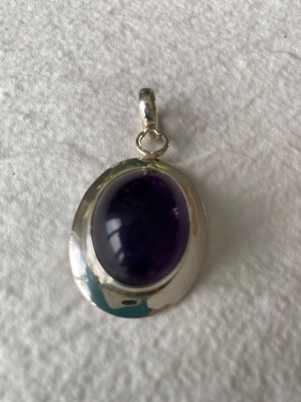 Ciondoli: Silberamulett gross mit Amethyst Stein – Usato da Killwangen venduto da Fefy 2