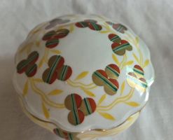 Antike Art-déco-Porzellandose  handbemalt