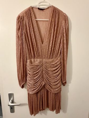 Maje Kleid Rosé Glitzer Gr 36 Festliches Outfit