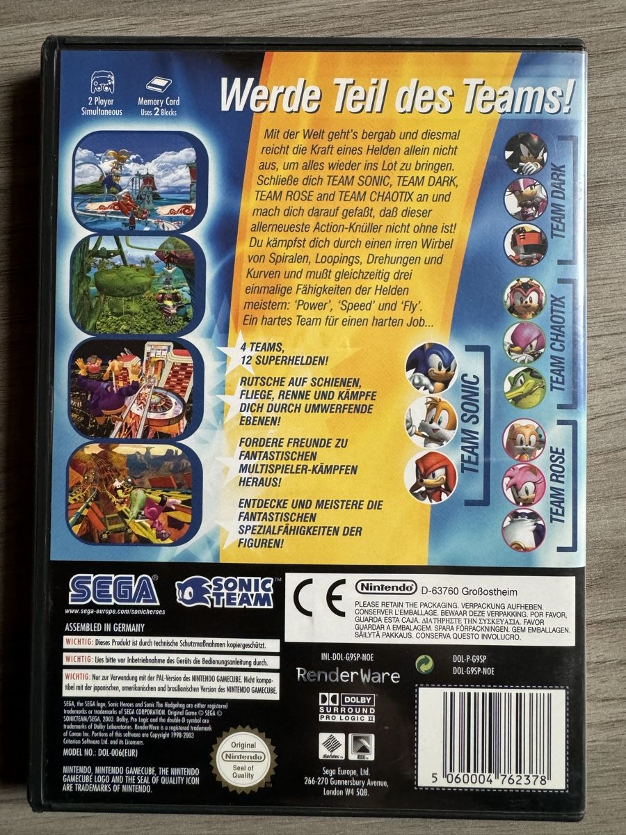 Nintendo Spiele: Sonic Heroes - Nintendo Gamecube – Gebraucht aus Tramelan von  2