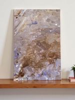 Abstraktes Acrylgemälde „Violetter Marmor“ 40x60cm Original
