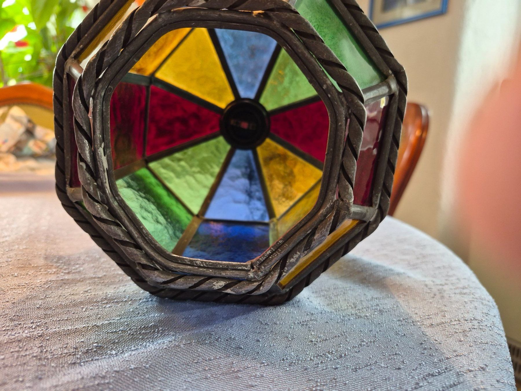 Lampen: Lanterne ancienne en verre coloré – Gebraucht aus charmoille von mir_my9f 2