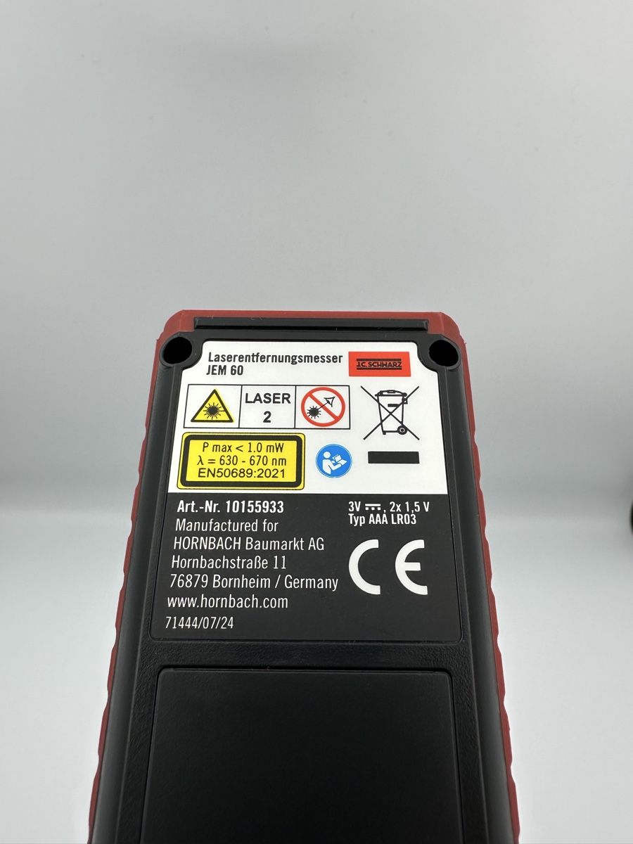 Messen: Laser- Entfernungsmesser JC Schwarz 60 m – Gebraucht aus Schwende von weesli 5